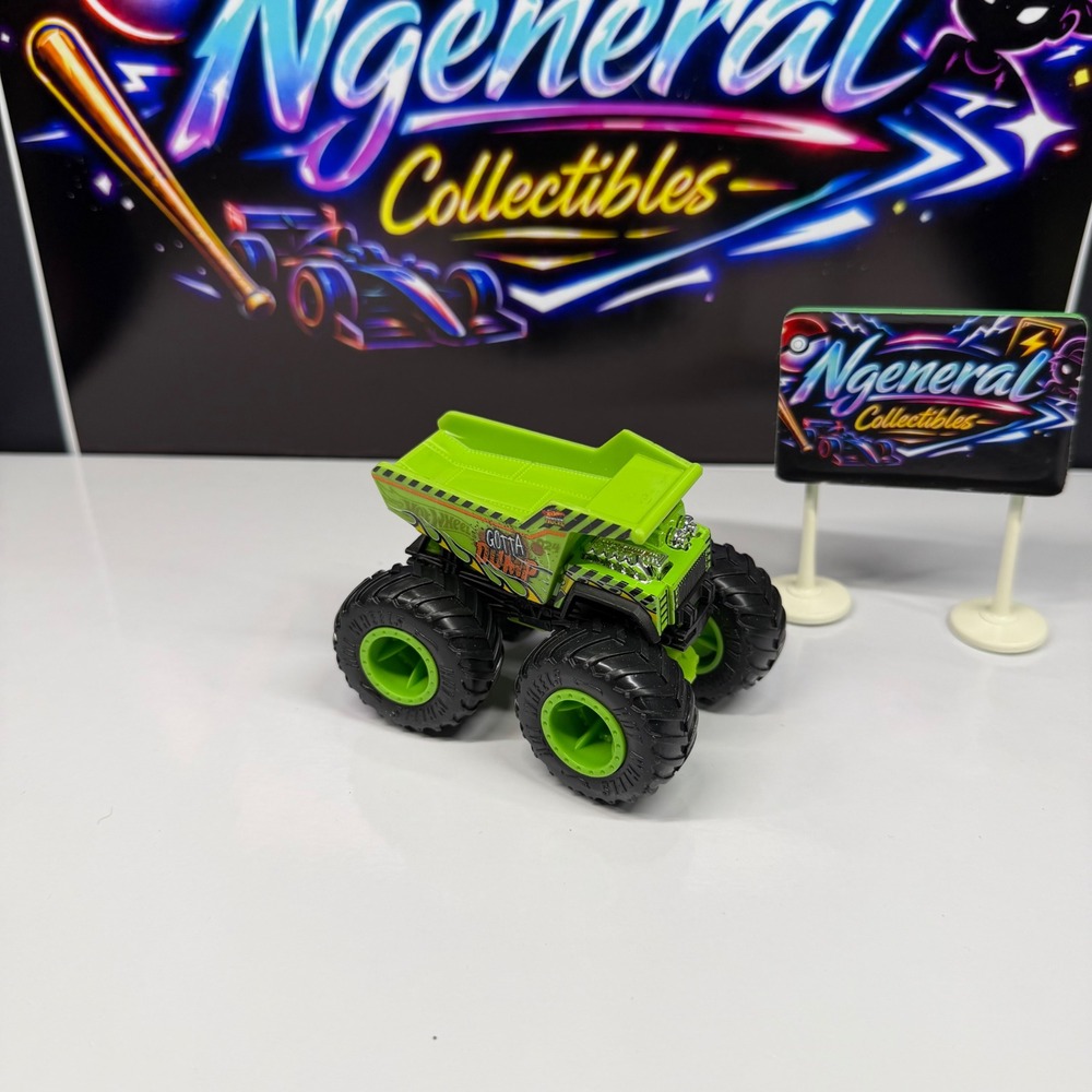 Hot Wheels Monster Truck Gotta Dump Lime Green Construction 1:64 Die-Cast Truck